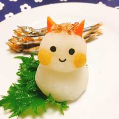 รูปของ 節分♡付け合せに 鬼の大根おろし♡