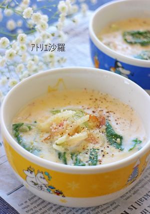 即席♪青梗菜＆ベーコンのクリームシチュー-レシピのメイン写真