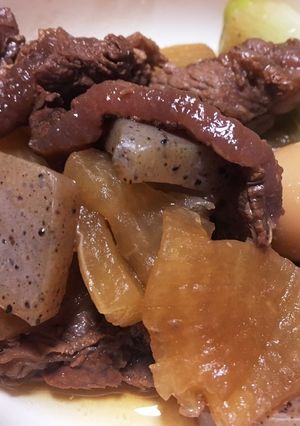 圧力鍋で簡単ずぼらの牛すじ煮込み！-レシピのメイン写真