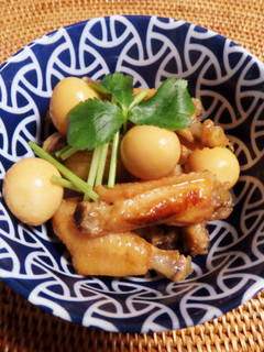鶏手羽中とうずら卵の照り照り煮♡-レシピのメイン写真