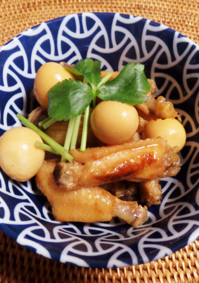 鶏手羽中とうずら卵の照り照り煮♡-レシピのメイン写真
