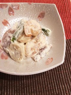 やみつき☆里芋と海老の味噌マヨ和え♪-レシピのメイン写真