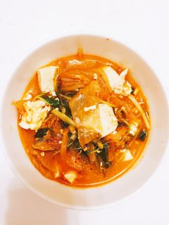 水菜と豆腐のキムチ煮-レシピのメイン写真