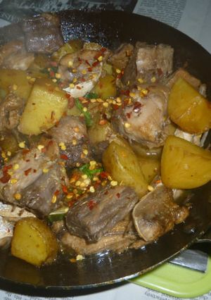 鉄パンでぶりのあらのジャーマン･ポテト風-レシピのメイン写真