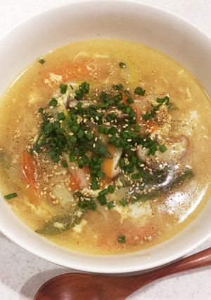 カラダ嬉しいスープご飯!たまごクッパ-レシピのメイン写真