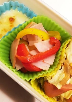 お弁当に パプリカとハムのマリネ-レシピのメイン写真
