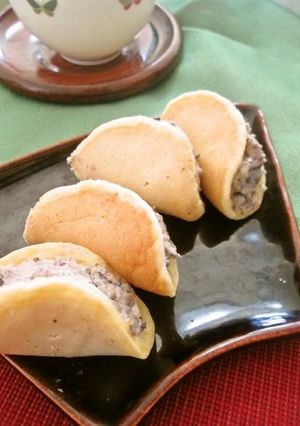 白玉粉入りのもちもちミニどら焼き-レシピのメイン写真