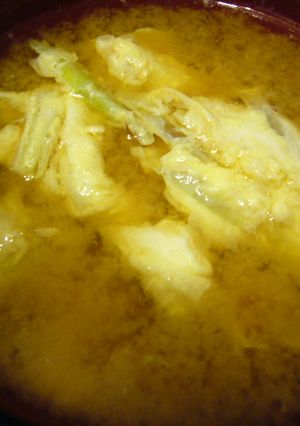 みょうがを卵でとじて・お味噌汁-レシピのメイン写真