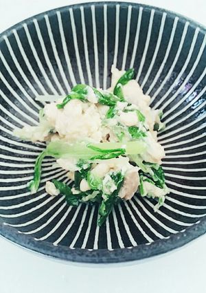 水菜とニラのツナ卵炒め-レシピのメイン写真