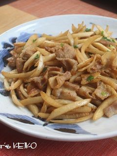 大根の皮と豚肉のカレー炒め-レシピのメイン写真