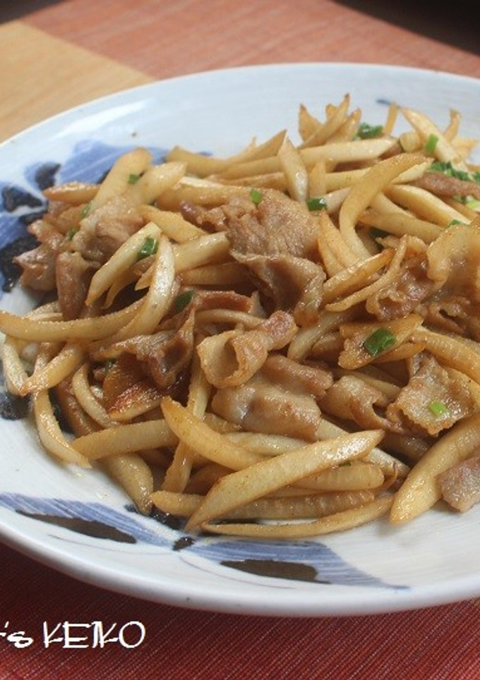 大根の皮と豚肉のカレー炒め-レシピのメイン写真