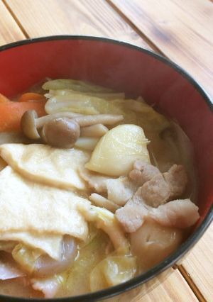 にんにく農家が作る★味噌風せんべい汁-レシピのメイン写真