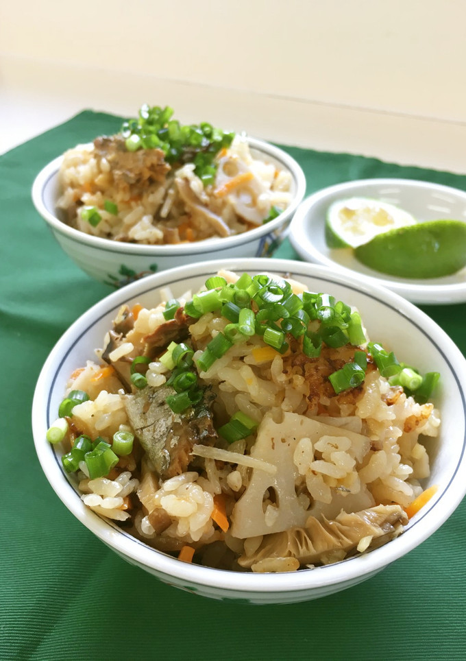 さんまと根菜の炊き込みご飯-レシピのメイン写真