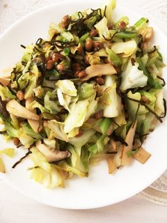 納豆と塩昆布の野菜炒め-レシピのメイン写真