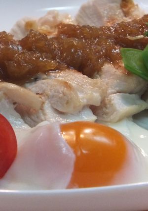 鶏むねの親子グリルプレート-レシピのメイン写真