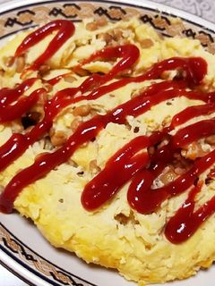 冷凍炒飯と納豆のオムライス-レシピのメイン写真