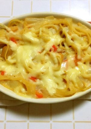 リメイク♪味噌汁からのスパグラタン♡-レシピのメイン写真