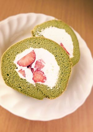 糖質制限◆大豆粉で抹茶ロールケーキ-レシピのメイン写真