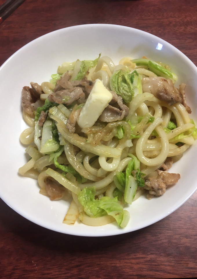 豚肉と白菜の焼うどん-レシピのメイン写真