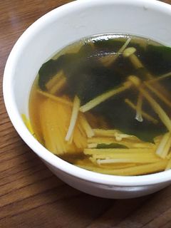 えのきとワカメのスープ-レシピのメイン写真