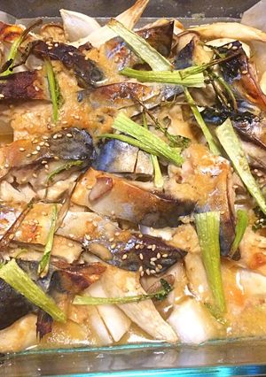 ごま油香る☆鯖のぎゅうぎゅう焼き-レシピのメイン写真