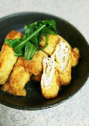 簡単☆長ねぎの油揚げ巻~めんつゆ豆板醤~-レシピのメイン写真