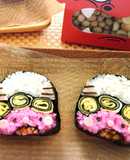 節分に♡赤鬼さんのデコ巻き寿司♡恵方巻