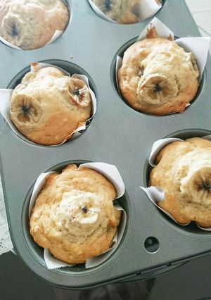 卵バター牛乳なし☆ふわふわバナナマフィン-レシピのメイン写真