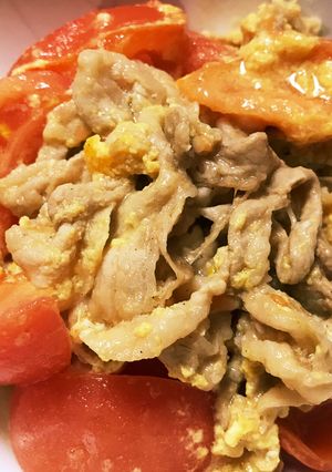 簡単^ ^トマトの豚肉炒め-レシピのメイン写真