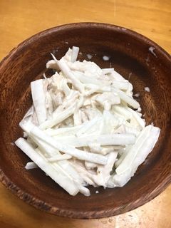 大根とチキンのマヨ柚子胡椒サラダ-レシピのメイン写真