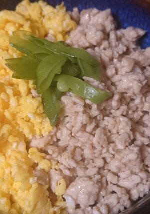 たまごと鶏ひき肉の簡単☆二食丼♪-レシピのメイン写真