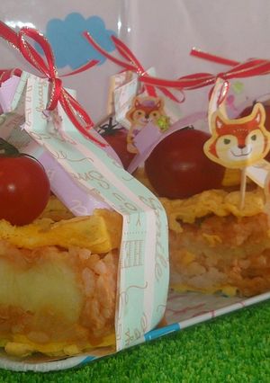 オムライス ☆ ケーキ 片手でパクリ-レシピのメイン写真