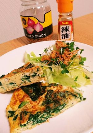 小松菜とちりめんの卵焼き-レシピのメイン写真