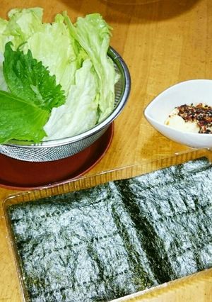手抜きおつまみ♪のり巻きレタス-レシピのメイン写真
