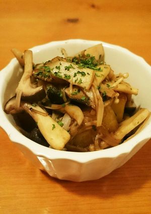 キノコと根菜のホットマリネ-レシピのメイン写真
