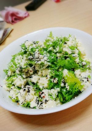 ワサビ菜と豆腐のサラダ-レシピのメイン写真