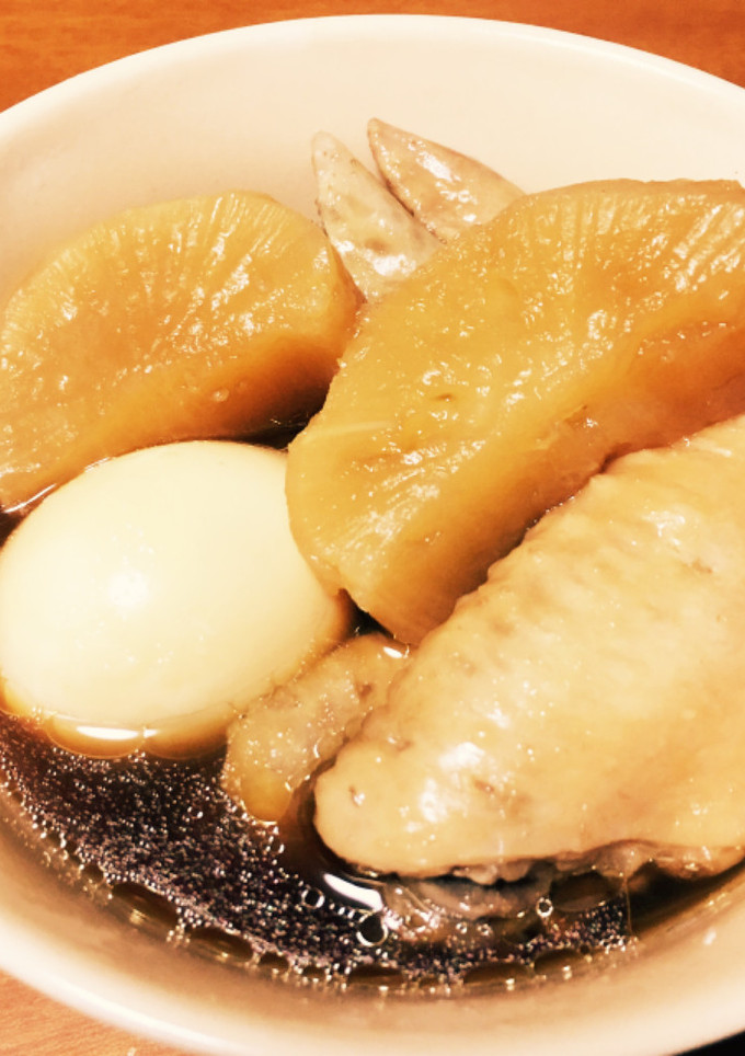 めんつゆで簡単！大根と手羽先の煮物-レシピのメイン写真