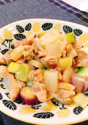鶏モモ肉とカブのねぎ塩炒め-レシピのメイン写真