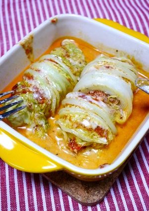 レンジで簡単！銀鮭ロール白菜-レシピのメイン写真