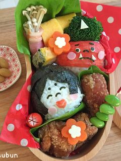 節分弁当☆福の神☆赤鬼☆簡単♩キャラ弁-レシピのメイン写真