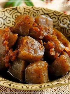 ヘルシー腸活☆ こんにゃくの梅かつお煮-レシピのメイン写真