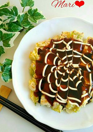 正月太り解消&白菜消費に☆白菜お好み焼き-レシピのメイン写真