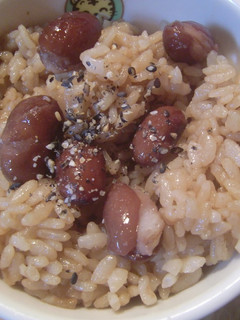 煮豆の煮汁で お赤飯風~-レシピのメイン写真