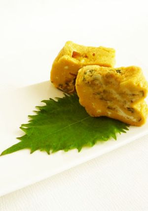 電子レンジで　大葉の蒸し玉子-レシピのメイン写真