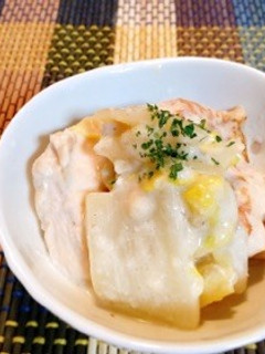 鶏むね肉と白菜のクリーム煮♡-レシピのメイン写真