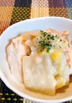 鶏むね肉と白菜のクリーム煮♡-レシピのメイン写真