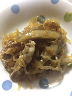 たっぷりしらたきと豚肉の炒め煮(^-^)-レシピのメイン写真