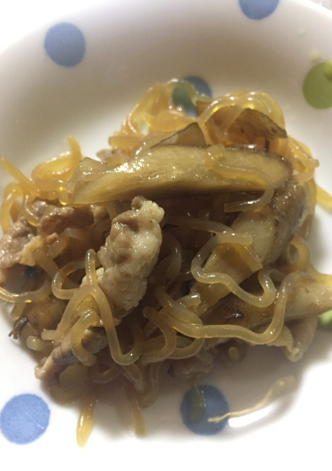 たっぷりしらたきと豚肉の炒め煮(^-^)-レシピのメイン写真