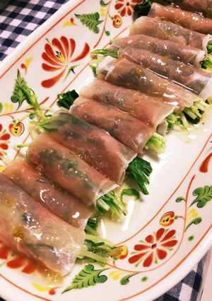 水菜生ハム巻き-レシピのメイン写真