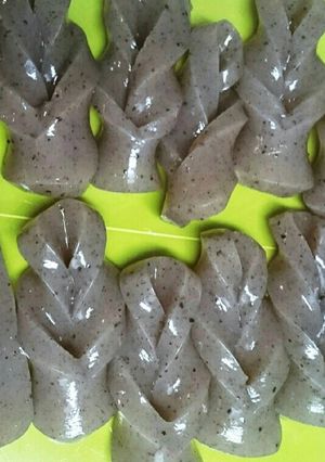 こんにゃくのくるりんぱ、手綱切り-レシピのメイン写真